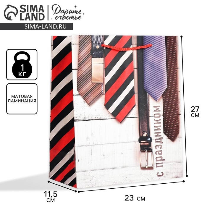 Пакет подарочный ламинированный вертикальный, упаковка, «С Праздником», ML 23 х 27 х 8 см Пакет подарочный ламинированный вертикальный, упаковка, «С Праздником», ML 23 х 27 х 8 см