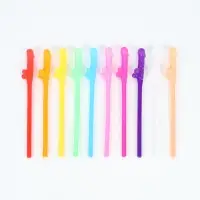 Трубочки для коктейля 18+ 10 шт. МИКС