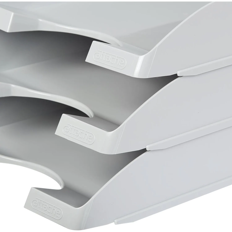 Лоток горизонтальный Attache Line серый 340х255х63мм