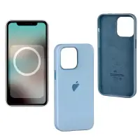 Чехол iPh 14 Pro Max Silicon Case 100% ORG Sky (MagSafe + анимация NFC Clear) c LOGO