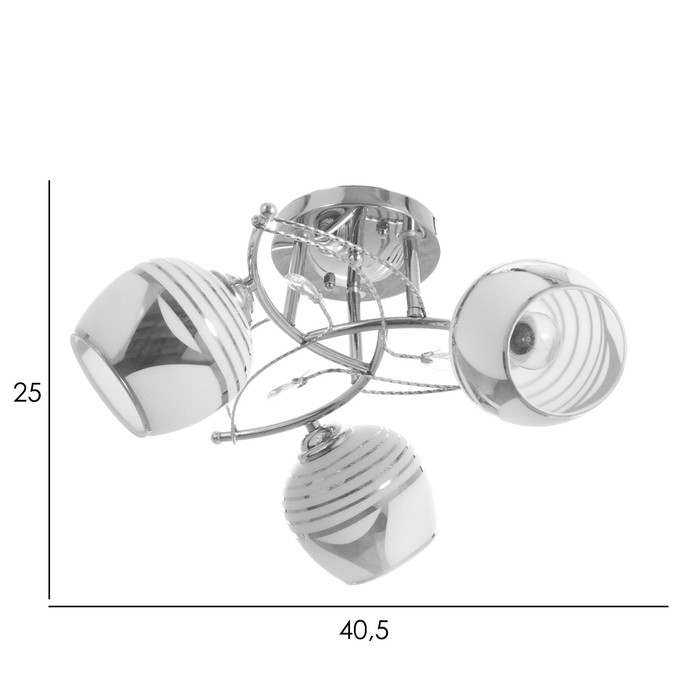 Люстра Люстра "Баффи" 3х40Вт Е27 Хром МОДЕЛЬ: 2751100