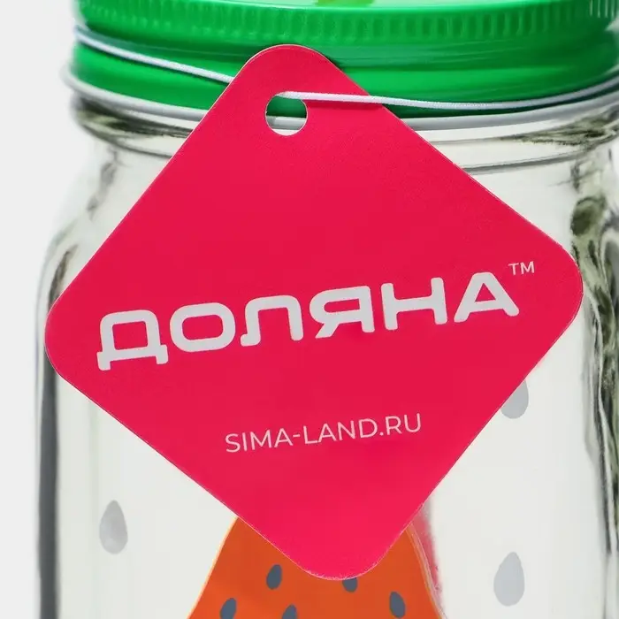 Кружка стеклянная с крышкой и трубочкой Доляна «Фреш», 450 мл, 11×7×13 см, рисунок МИКС Кружка стеклянная с крышкой и трубочкой Доляна «Фреш», 450 мл, 11×7×13 см, рисунок МИКС