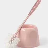 Ёршик для унитаза &laquo;Блеск. Стандарт&raquo;, 15&times;15&times;39 см, с подставкой, розовый