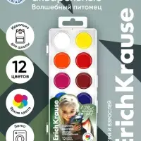 Краски акварельные 12 цветов ErichKrause Magic Pet