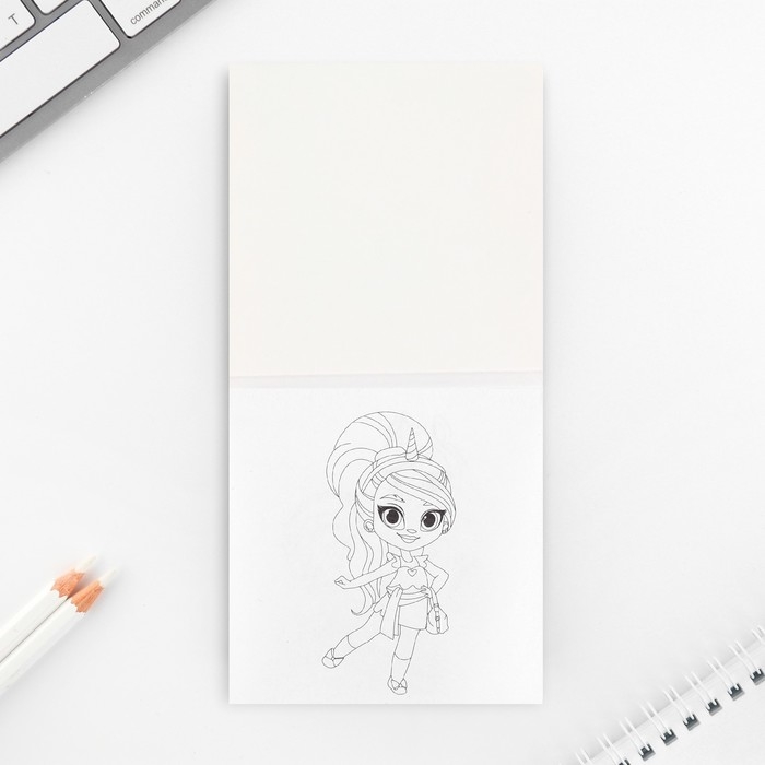 Подарочный набор блокнот-раскраска и восковые мелки «Аниме» Подарочный набор блокнот-раскраска и восковые мелки «Аниме»