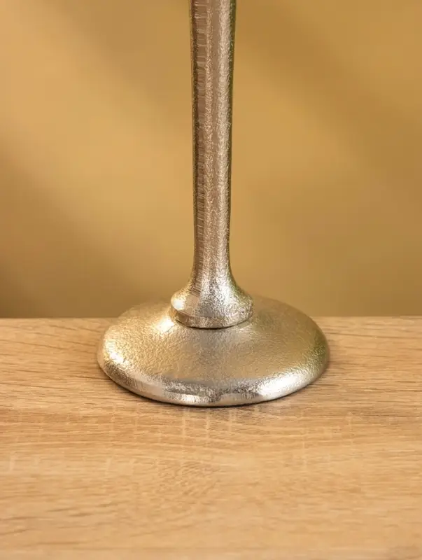 Подсвечник  Подсвечник "Лёд" алюминий 28 см, цв. серебро