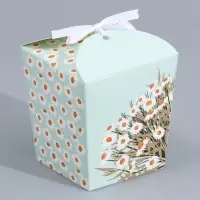 Коробка бонбоньерка, упаковка подарочная, &laquo;Ромашки&raquo;, 8&times;7.5&times;6 см см