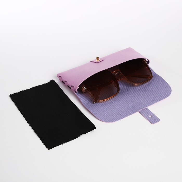 Футляр для очков на зацепке, длина 16,5 см, цвет сиреневый Футляр для очков на зацепке, длина 16,5 см, цвет сиреневый