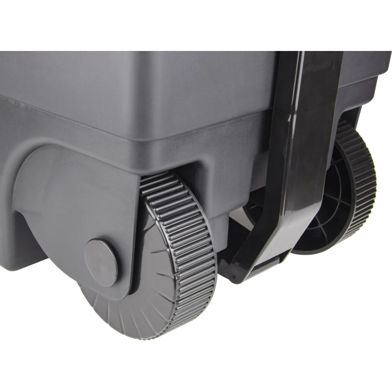 Контейнер-бак мусорный IDEA 60л с педалью на колесах синяя крышка