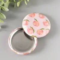 Шкатулка металл круглая "Фрукты и овощи" набор 12 шт 6,8х6,8х1,7 см