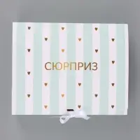 Коробка подарочная, упаковка, &laquo;Сюрприз&raquo;, 31&times;24.5&times;8 см, БЕЗ ЛЕНТЫ