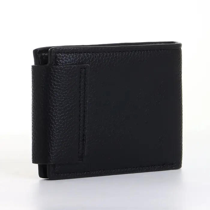 Портмоне мужское &laquo;Идрис&raquo;, на магнитах, чёрное
