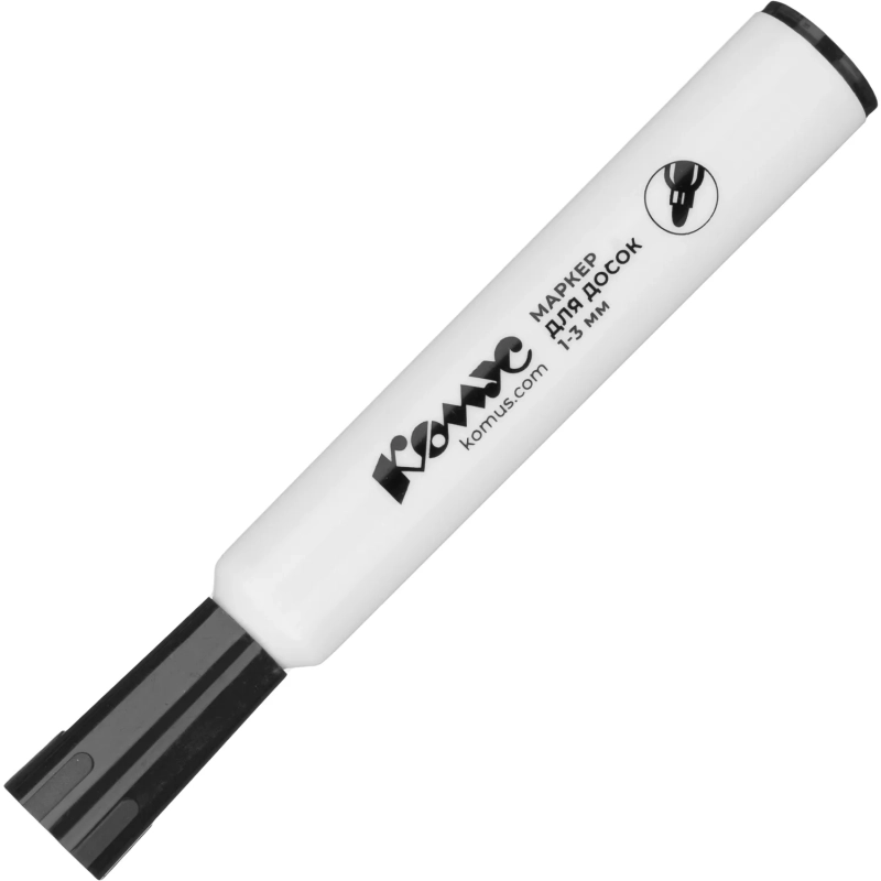 Маркер для белых досок КОМУС черный 1-3 мм
