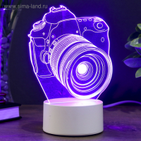 Светильник "Фотоаппарат" LED RGB от сети 9,5х12х17см RISALUX