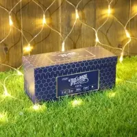 Гирлянда &laquo;Сеть&raquo; 2&times;3 м, IP44, УМС, прозрачная нить, 384 LED, свечение тёплое белое, 220 В