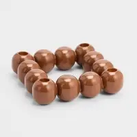 Подсвечник на 4 свечи &laquo;Бусы&raquo;, с 12 сферами, 20.5&times;20.5&times;5.5 см, бисквит