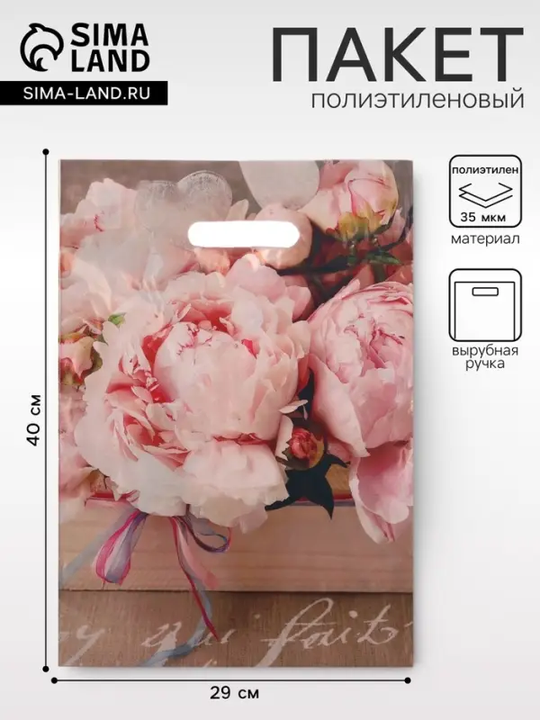 Пакет &laquo;Бенефис&raquo;, полиэтиленовый с вырубной ручкой 29&times;40 см, 35 мкм