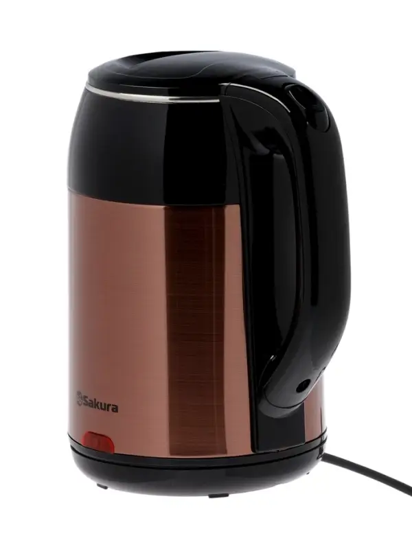 Чайник электрический Sakura SA-2168MGL, металл, 1.8 л, черно-коричневый