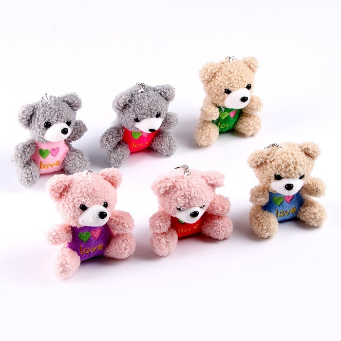 Мягкая игрушка-брелок «Мишка» цвета МИКС Мягкая игрушка-брелок «Мишка» цвета МИКС