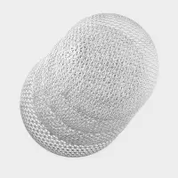 Салфетки сервировочные на стол Доляна &laquo;Сфера&raquo;, d=35.5 см, 4 шт., серебряные