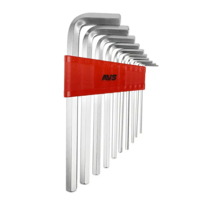 Набор ключей торцевых шестигранных удлиненных 10 предметов (1,5-12мм) AVS HKS-10L