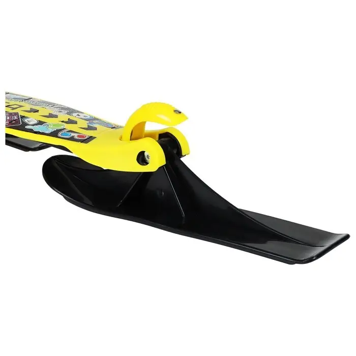 Самокат-снегокат 2 в 1 GRAFFITI &laquo;Вперёд&raquo;, жёлтый