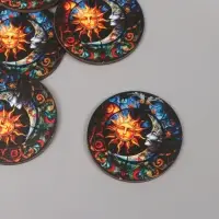 Декор для творчества дерево "Месяц и солнце" 4,6х4,6х0,3 см Декор для творчества дерево "Месяц и солнце" 4,6х4,6х0,3 см