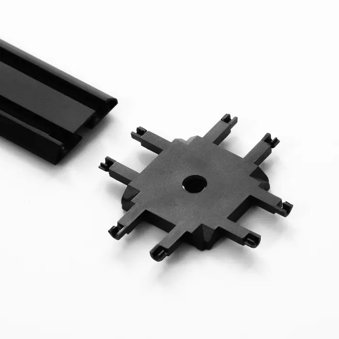 Коннектор SLIM х-образный, 4-жильный, чёрный, 0.7&times;4&times;2 см