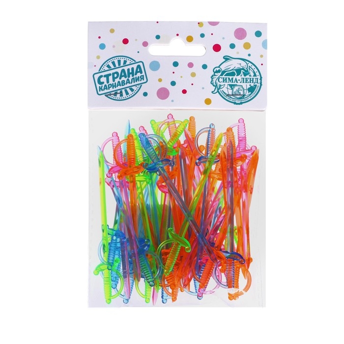 Шпажки для канапе «Шпага», набор 50 шт., 8 см, цвета МИКС Шпажки для канапе «Шпага», набор 50 шт., 8 см, цвета МИКС