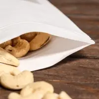 Пакет Zip-lock Крафт, белый, с прямоугольным окном, 12&times;20 см