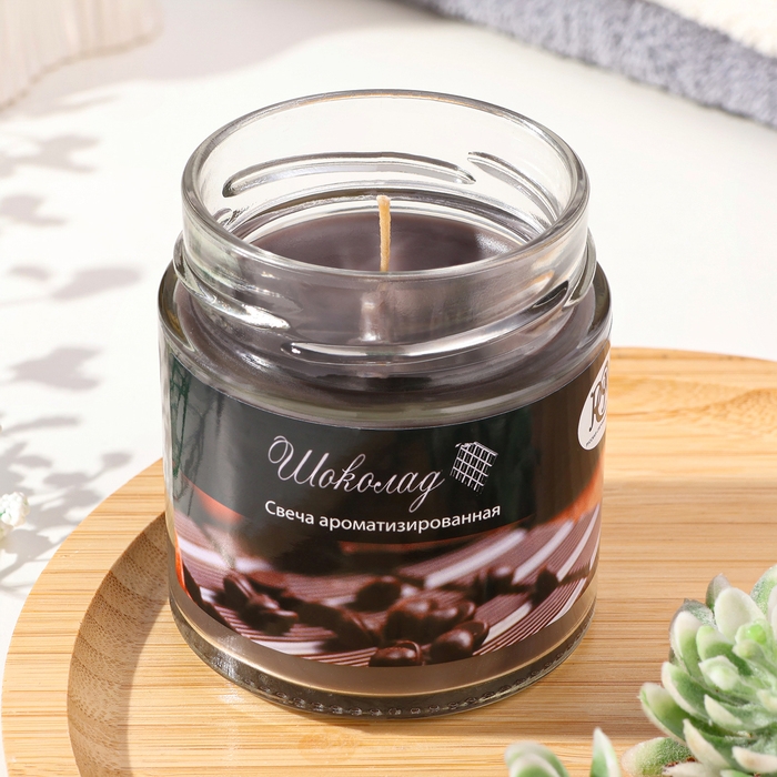 Свеча в банке ароматическая Свеча в банке ароматическая "Шоколад", 25 ч