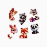 Макси-пазлы Крошка Я &laquo;Зимние истории&raquo;, новогодний набор игрушек, 6 шт., 12 деталей, для ванны