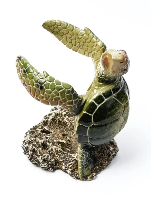 Подставка под бутылку TAKE IT EASY &laquo;Черепаха&raquo;, полистоун, зелёная, 12&times;11&times;19 см