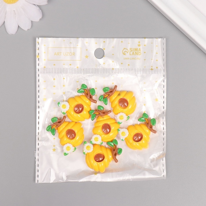 Декор для творчества пластик Декор для творчества пластик "Пчелиный улей" набор 6 шт 2,8х2,7х0,8 см