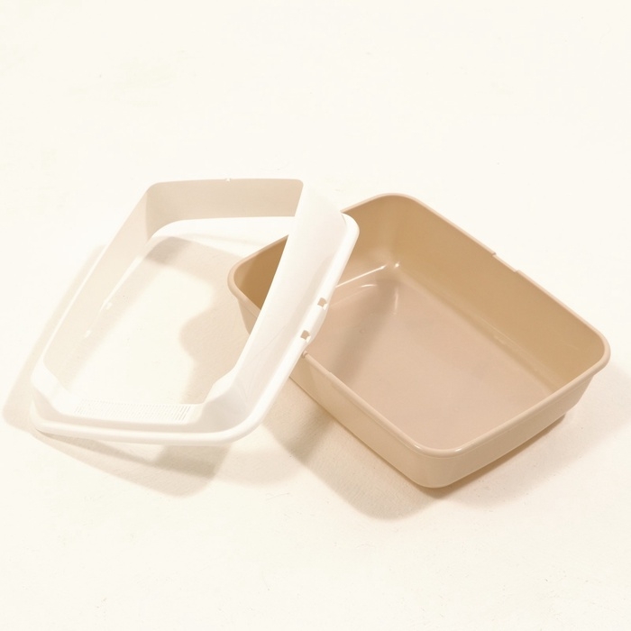 Лоток для кошек без сетки 50,5 х 39 х 23 см, бежевый