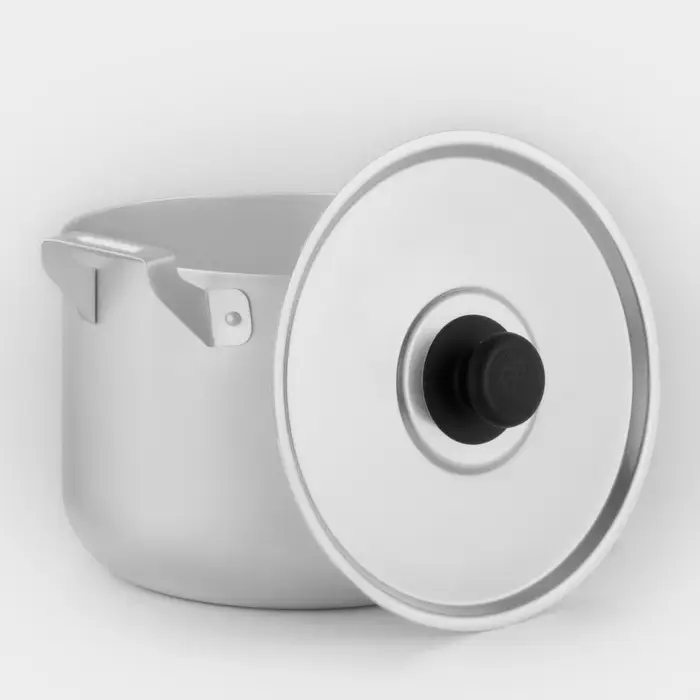 Кастрюля, 4.5 л, металлическая крышка, алюминий, серебристая