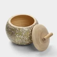 Банка для сыпучих продуктов, 13&times;13&times;12 см, бамбук