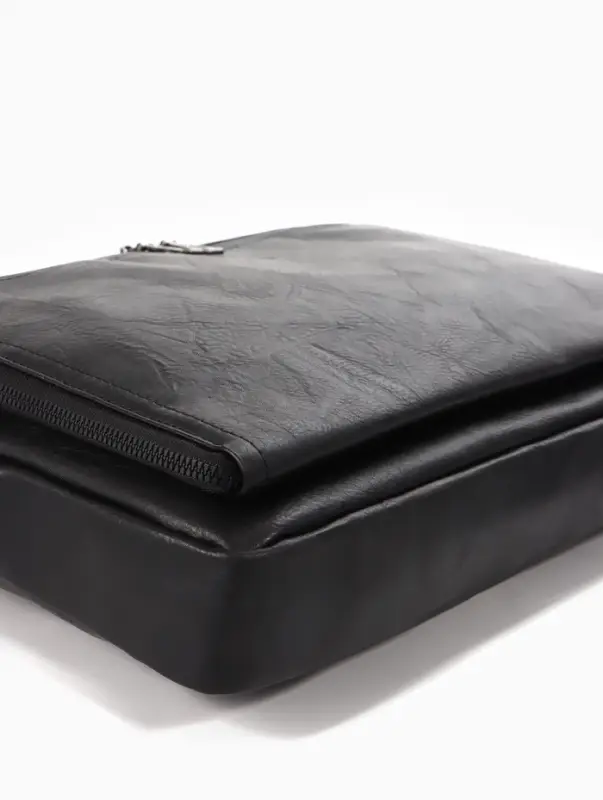 Сумка деловая, 38*8*29см, отд на молнии, 2 н/кармана, длин регил. ремень, ручка, черный