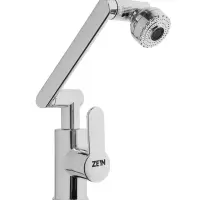 Смеситель для кухни ZEIN Z3707, регулируемый излив высотой 25 см, аэратор 2 режима, хром