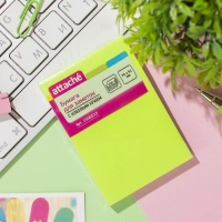 Стикеры Attache с клеев. краем 76х51, неон, зеленый 100л