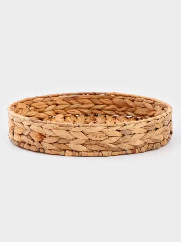 Корзинка для подачи Доляна &laquo;Камыш&raquo;, d=32 см, из соломы