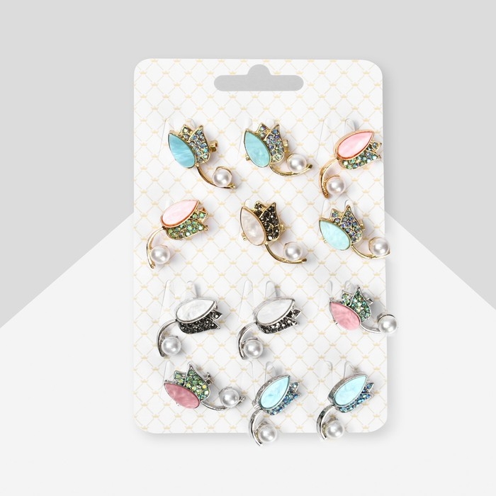 Брошь «Тюльпан» жемчужный сад, цвет МИКС (неделимая фас. 12шт, цена за шт) Брошь «Тюльпан» жемчужный сад, цвет МИКС (неделимая фас. 12шт, цена за шт)