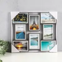 Фоторамка МДФ, стекло на 8 фото 10х15 "День и ночь" 40,5х45х2,2 см Фоторамка МДФ, стекло на 8 фото 10х15 "День и ночь" 40,5х45х2,2 см