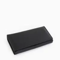 Кошелек жен 06-01-01 Июнь2522, 19*3*10 см, 3 отд+отд/молн, д/карт, д/монет, на магните черн   109097
