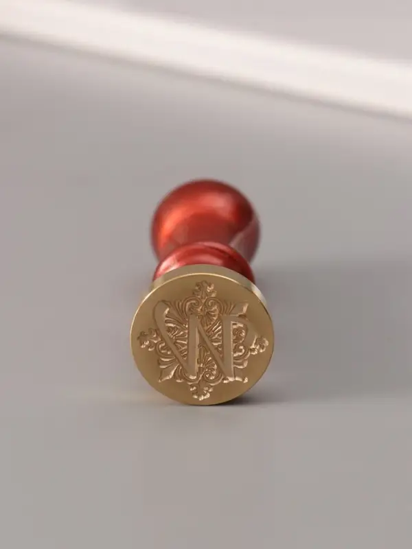 Печать для сургуча с пластиковой ручкой &laquo;Буква W на вензеле&raquo;, 2.5&times;2.5&times;6.3 см