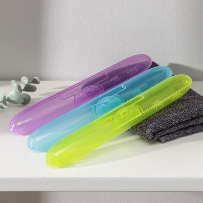 Футляр для зубной щётки, 21×3,1 см, цвет МИКС