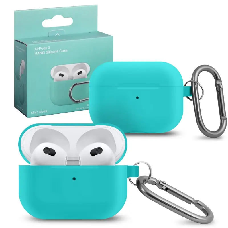 Чехол APods 3 Hang Silicon Case с карабином Mint Green Чехол APods 3 Hang Silicon Case с карабином Mint Green