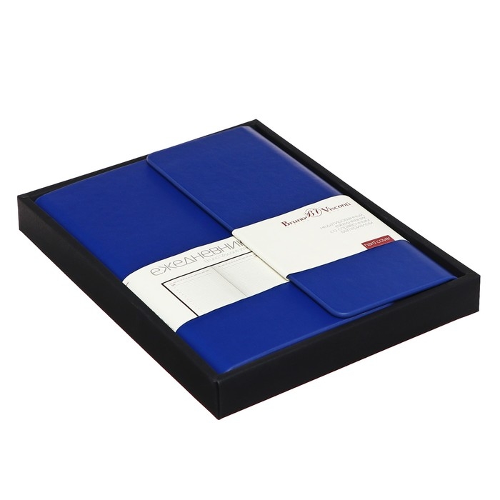 Ежедневник недатированный А5, 136 листов Waltz, твёрдая обложка, искусственная кожа, магнитный клапан, синий срез, блок 70 г/м2, синий Ежедневник недатированный А5, 136 листов Waltz, твёрдая обложка, искусственная кожа, магнитный клапан, синий срез, блок 70 г/м2, синий