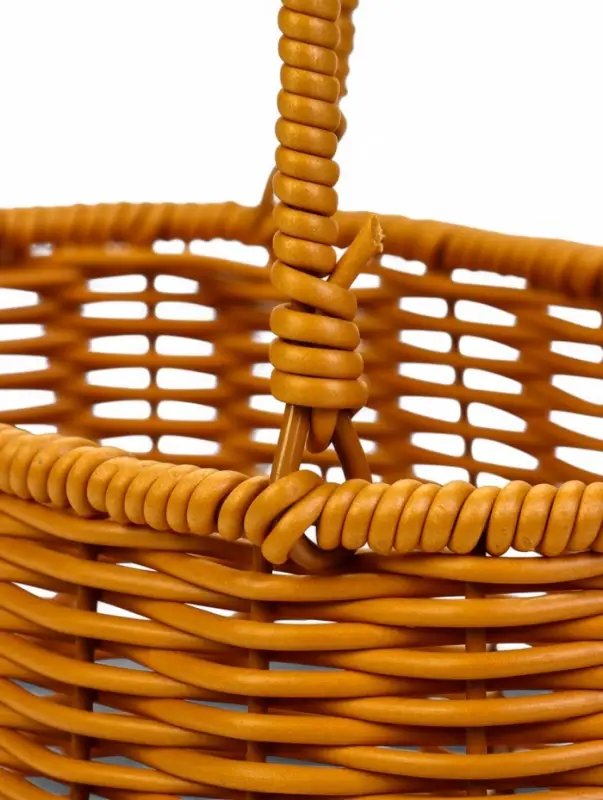 Корзина пластик 21 х 13 х 17 см, ручка13 см металл карскас коричневый Корзина пластик 21 х 13 х 17 см, ручка13 см металл карскас коричневый