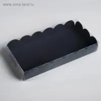 Коробка для печенья, кондитерская упаковка с пластиковой крышкой, Present, 21 х 10.5 х 3 см
